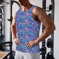 thumbnail image 5 of Pofeuu Colorful Mushrooms Print Men's Workout Tank Tops Sleeveless Muscle Gym Shirt Quick Dry-Small, 5 of 7