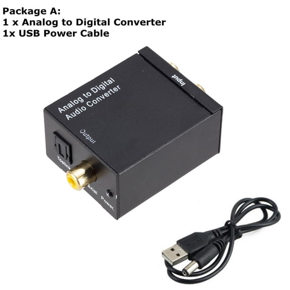 Latest Analog To Digital ADC Converter Optical Coax RCA Toslink Audio Sound Adapter SPDIF Adaptor For Apple TV For Xbox 360 DVD