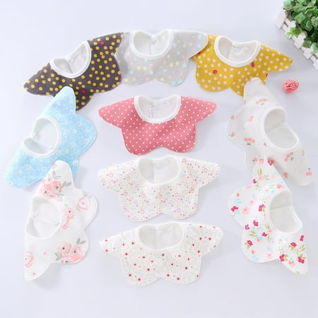 - Cute Baby Soft Cotton Bibs Princess Apron Infant Feeding Smock Bib Burp Cloths Boy Girls For 0-3M