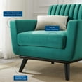 thumbnail image 7 of Modway Engage Channel Tufted Performance Velvet Armchair in Teal, 7 of 7