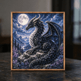 thumbnail image 2 of Halloween Dragon Punch Needle Kit, Fantasy Animal Rug Hooking DIY Craft Set for Adults, Hand‑Made Art Project for Home Interior Decor, Creative Holiday Hobby Gift，8x8Inch, 2 of 3