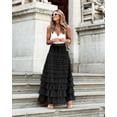 thumbnail image 2 of Womens Long Maxi Tulle Skirt A Line Ruffle Mesh High Waisted Tiered Layered Skirts Petticoat, 2 of 11