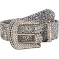 thumbnail image 1 of Cinturón completo para adultos para vestido, cinturón ajustable con hebilla de pasador y brillantes diamantes de imitación., 1 of 2