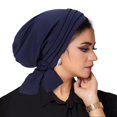thumbnail image 1 of CSChome Women Hat Women Head Wrap Solid Color Elastic Non-slip Floppy One Size Thread Head Protection Ethnic Chemotherapy Patients Hat Headwear, 1 of 7