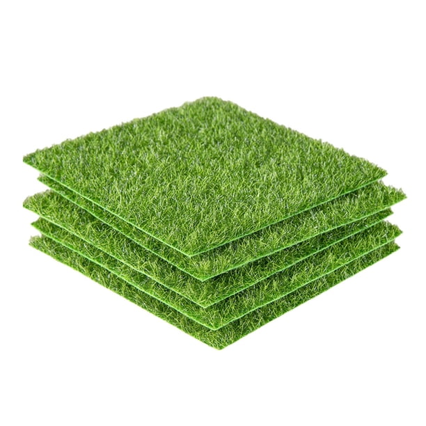Kit de parches de césped artificial Colamx para gallineros 15 x 15 cm 5 piezas