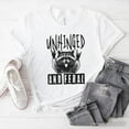 thumbnail image 6 of Unhinged and Feral Raccoon T-Shirt, Funny Rock Hands White and Natural Tee for Wild People, 6 of 6
