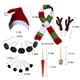 thumbnail image 3 of Conjunto de Disfraz de Muñeco de Nieve Navideño, con Botones de Madera, Pipa, Gorro y Bufanda. Talla Grande. Incluye Bufanda Roja, Verde y Blanca (16 Piezas)., 3 of 7