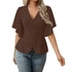 thumbnail image 1 of Casual Tops V-Cuello Manga Corta Suéter Camisa Moda Tee para las Mujeres Elegante Blusa de Verano, 1 of 5