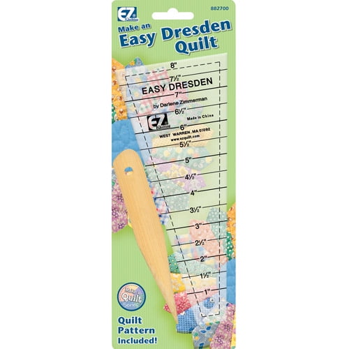 Template Quilting Easy Dresden Plate Ruler and Creaser~ Darlene Zimmerman