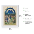 thumbnail image 2 of May: Town of Riom - Book of Hours (Très Riches Heures) - Vintage Illuminated Manuscript by Limbourg Brothers c.1400s - Japanese Unryu Rice Paper Art Print (Unframed) 12 x 16 in, 2 of 4