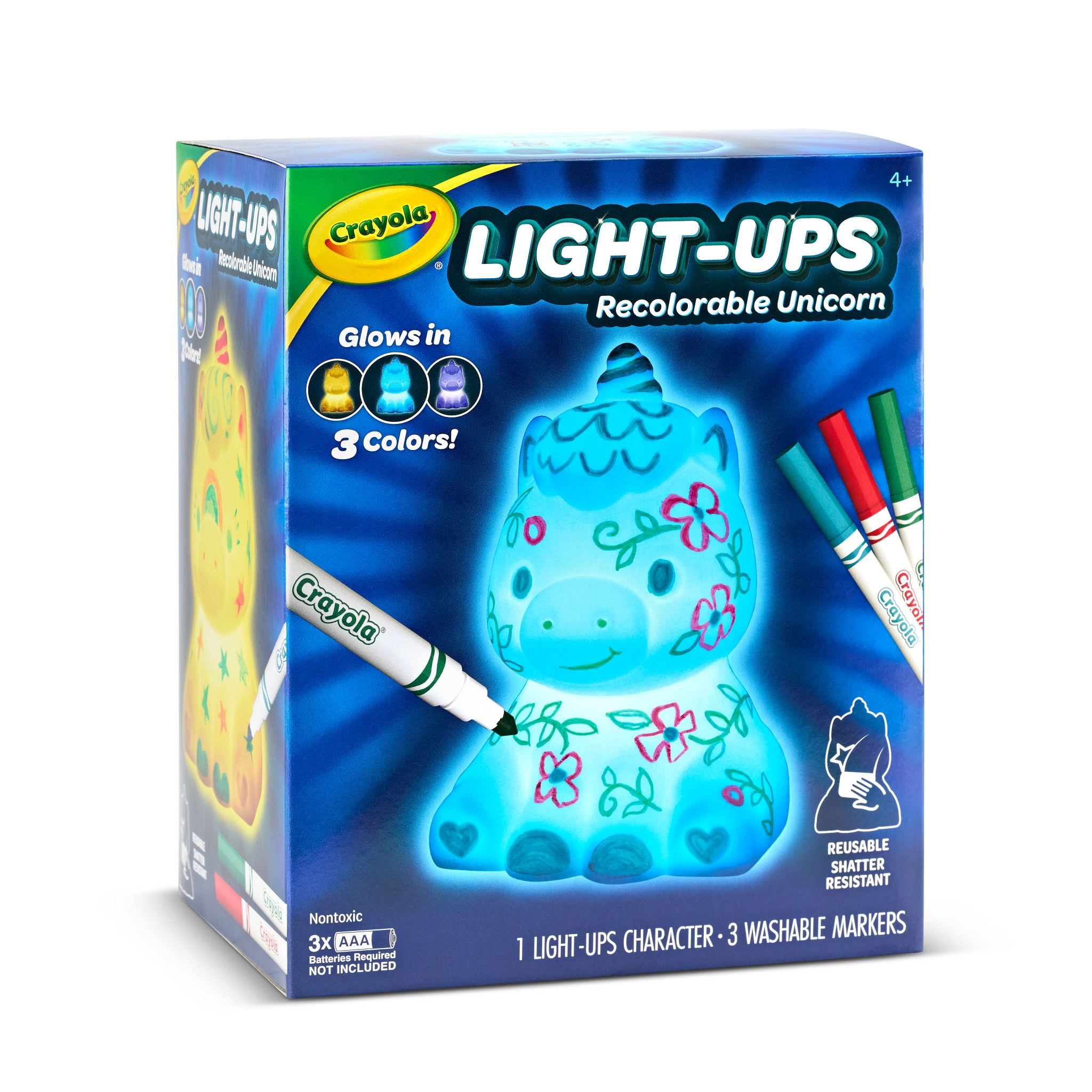 Crayola Light Ups, Unicorn, Reusable Holiday Craft, Glow In The Dark, Unicorn Gift for Kids, Room Decoration Craft, Customizable Toys & Gifts for Kids