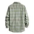 thumbnail image 4 of APEXFWDT Men's Classic Fit Plaid Flannel Shirts Fashion Long Sleeve Button Down Shirt Casual Loose Shirt Jackets with Pockets, 4 of 5