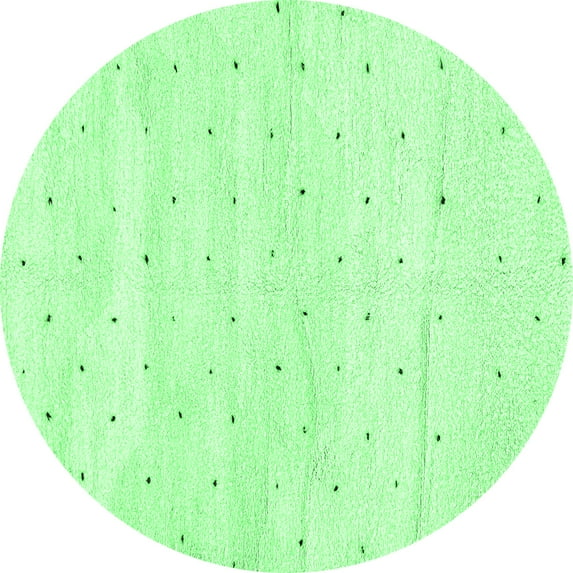 Ahgly Company Indoor Round Solid Emerald Green Modern Area Rugs, 3' Round