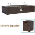 thumbnail image 6 of VENTOPYR Outdoor Propane Rectangle Bronze MGO Fire Pit Table with Wind Guard, 6 of 7