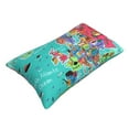 thumbnail image 3 of Kll Cartoon Map Of Europe Pillow Covers Envelope Closure,Super Soft And Cozy Fuzzy Fleece Pillow Case Cover 14"X20", 3 of 9