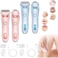 thumbnail image 1 of Proustore Razor, Razyo Smooth Shave Razor, 2 in 1 Electric Shaver Razors for Women, Womens Electric Razor Waterproof, Electric Razors for Women Pubic Hair-Pink+Blue, 1 of 8