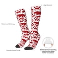 thumbnail image 4 of Pofeuu red plaid Moose Bunny bear Print Stockings, Adult Running Hiking Socks for Youth and Adult, 4 of 6