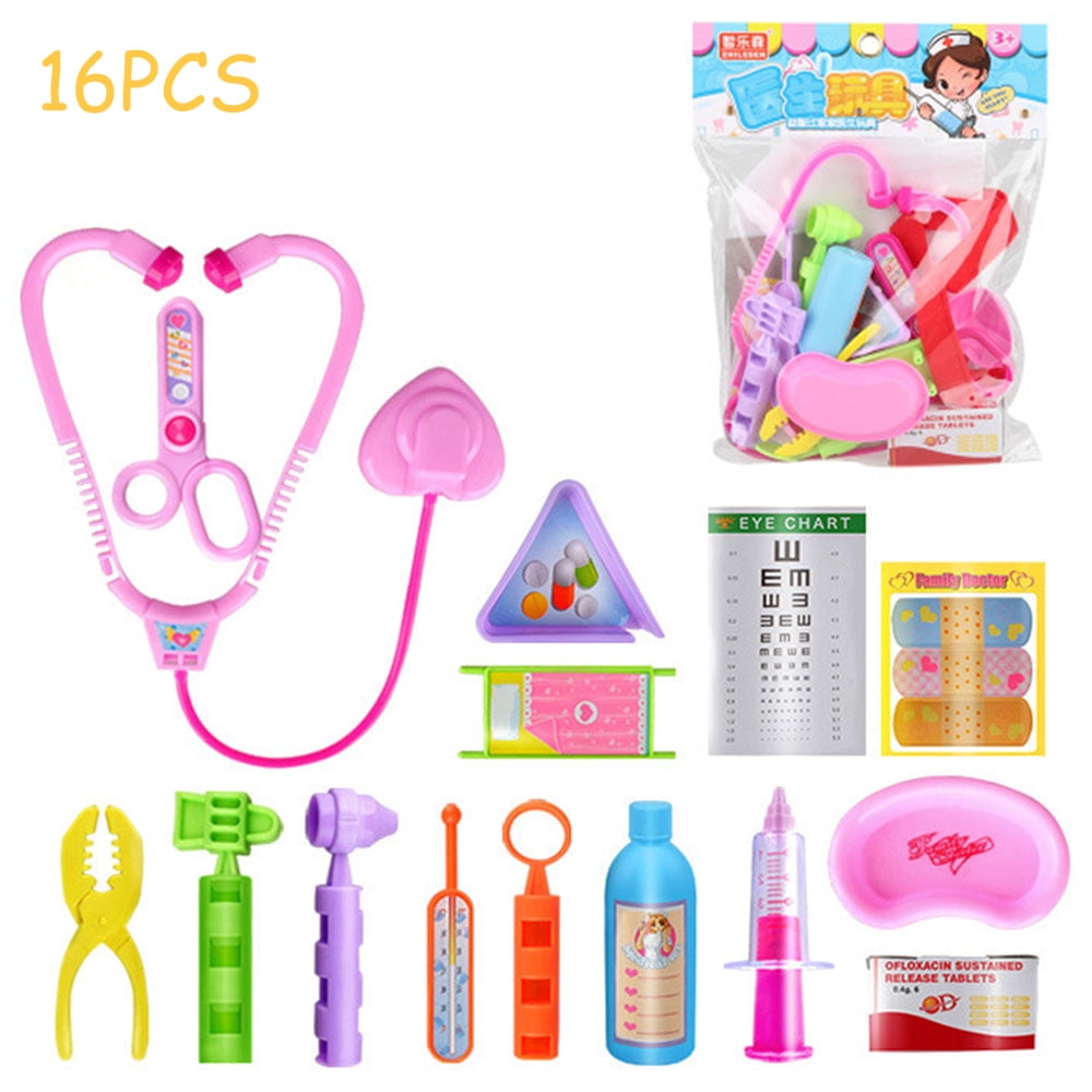 Chok Durable Doctor Kit for Kids, 16 Pieces Pretend Play Educational ...