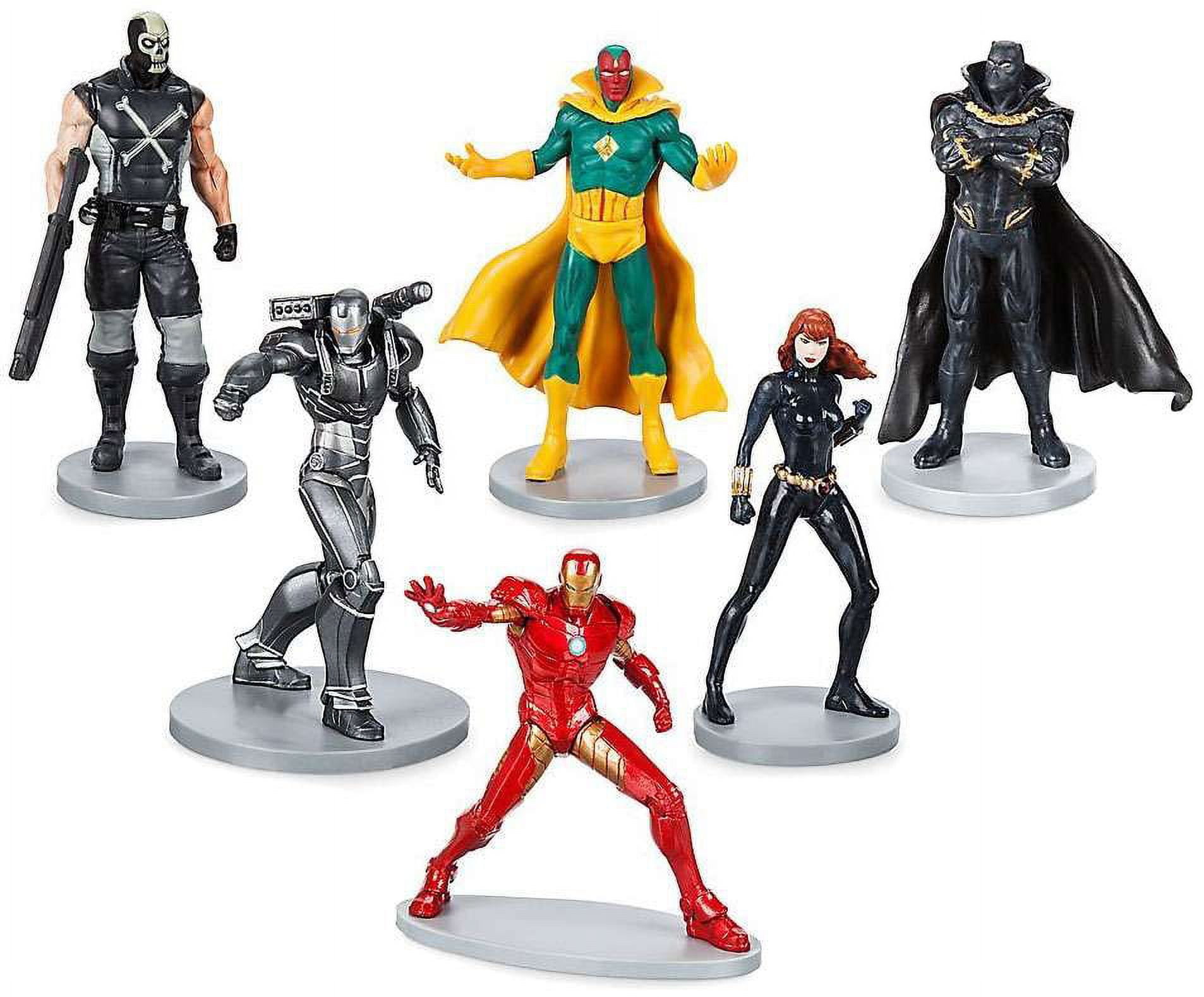 Marvel Avengers 6-Piece PVC Figure Play Set (Iron Man, Black