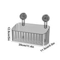 thumbnail image 2 of LACKUST No Drill Gray Shower Caddy - Adhesive Wall Mounted Bathroom Shelf, Strong Adhesive Plastic Bathroom Organizer for Smooth Surfaces, 2 of 5