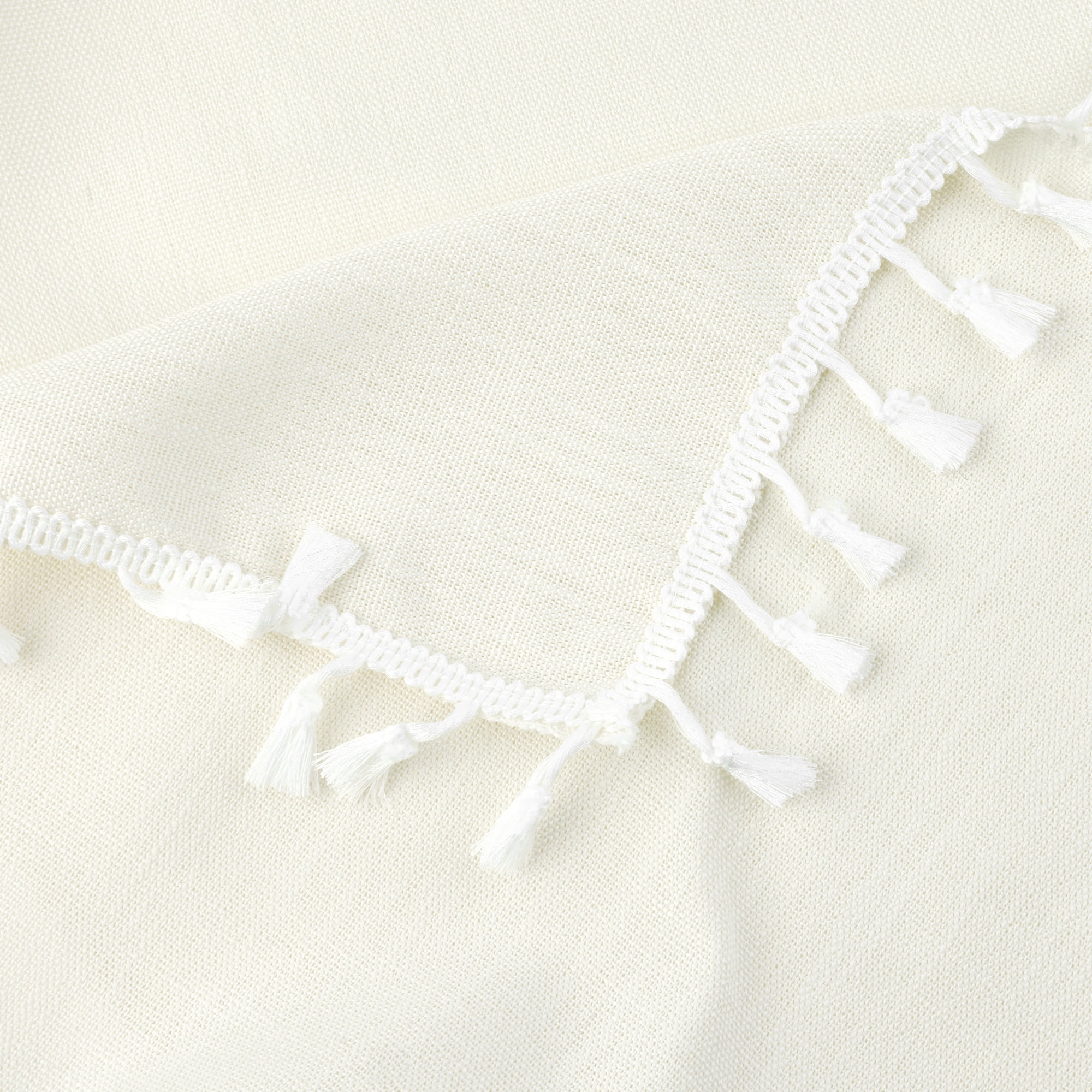 Unique Bargains Rustic Tablecloth Cotton Linen Waterproof Table Cover with Tassels, Colorful 55"x71"