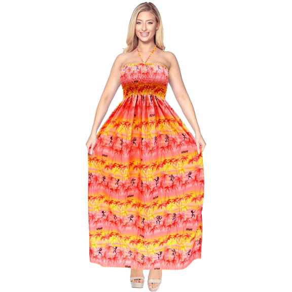 HAPPY BAY Women's Casual Tube Top Maxi Evening Slit Dress Strapless Dresses for Women One Size Maroon_D662