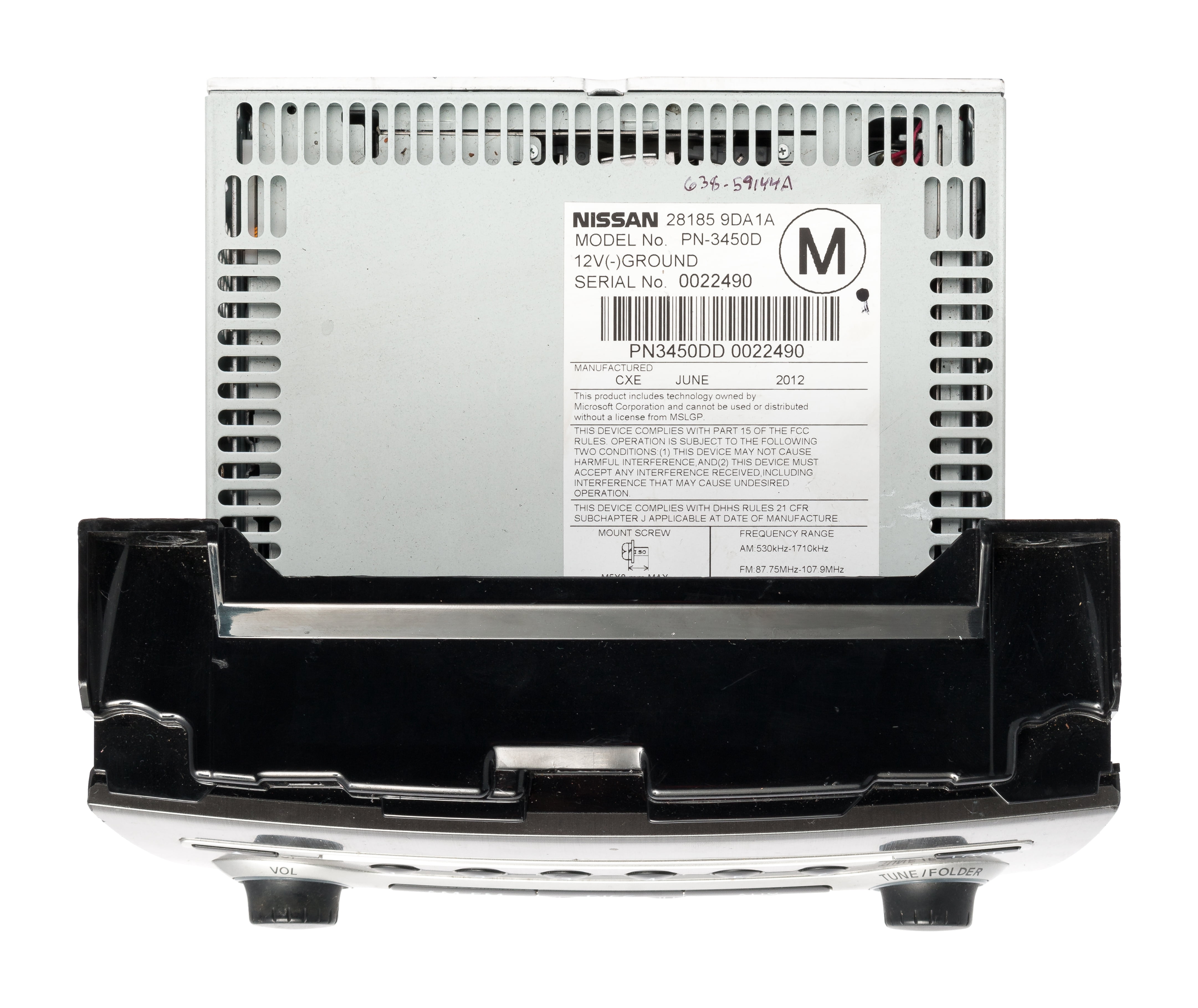 Restored 2012-2014 Nissan Maxima AM FM Radio Receiver Aux 6 Disc CD MP3 Player 281859DA1A (Refurbished)