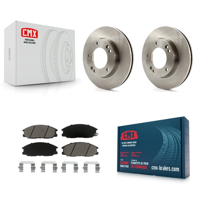 CMX Front Disc Brake Rotors and Ceramic Pads Kit for Car 2007-2009 Kia Sorento K8C-100207