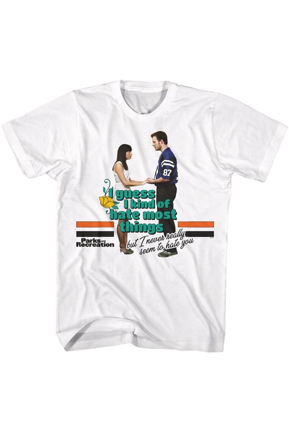 Parks And Recreation I Never Seem To Hate You White Adult T-Shirt