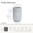 thumbnail image 2 of LuxenHome Minimalistic Modern Gray 23-Inch Tall Round MgO Planter, 2 of 6