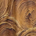 thumbnail image 4 of Designart 'Earthy Gold Brown Concentric Paint Rings' Mid-Century Modern Curtain Panel, 4 of 5