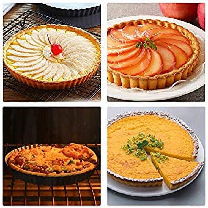  FUNBAKY Silicone Quiche Pan, Mini Pie Pan Non-stick Round Silicone  Baking Molds 10 Packs: Home & Kitchen