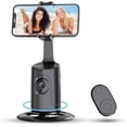 thumbnail image 1 of PINHEN Auto Face Tracking Tripod, 360° Rotation Auto Tracking Phone Holder, No App, Phone Camera Mount with Remote and Gesture Control, Rechargeable Smart Shooting Holder for Video Recording, Tiktok, 1 of 8