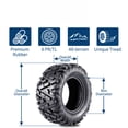 thumbnail image 2 of All Terrain ATV/UTV Trailer Tire Set – Deep 15mm Tread, 6PR Tubeless Off-Road – For Trail, Mud, Sand, Go Kart, Mini Bike – Specification: 25x10-12 6PR QD518, 2 of 8