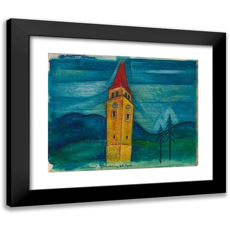 Karl Wiener 14x12 Black Modern Framed Museum Art Print Titled - The Tower (1939)