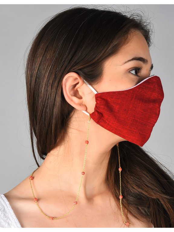 The Color Craft Convertible Mask Chain, Necklace, Eyeglass Chain CHEVRON Beads for Women Mask Holder - 1039