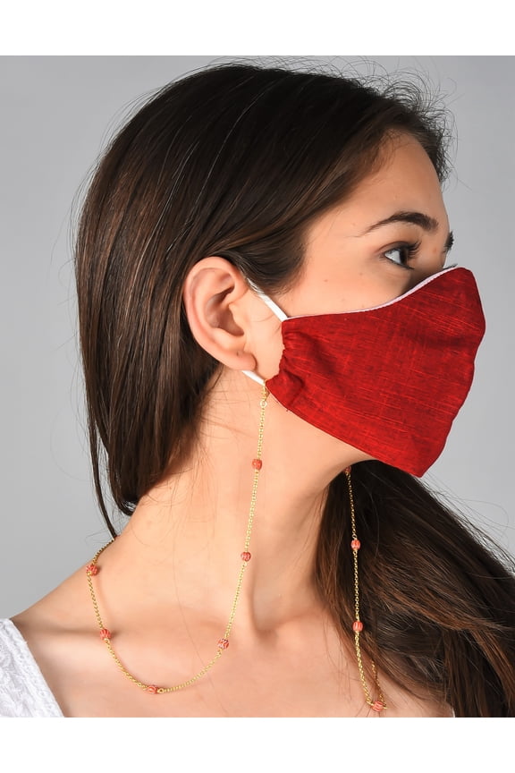 The Color Craft Convertible Mask Chain, Necklace, Eyeglass Chain CHEVRON Beads for Women Mask Holder - 1039
