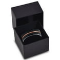 thumbnail image 3 of P. Manoukian Tungsten Wedding Band Ring 6mm for Men Women Black & 18K Rose Gold Plated Center Line Pipe Cut Brushed Polished Lifetime Guarantee Size 8, 3 of 4