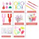 thumbnail image 2 of Kit de pulseras de goma elástica XKDOUS, más de 1400 bandas de goma, 24 colores, 2 of 8