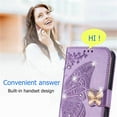 thumbnail image 3 of for Samsung Galaxy Z Fold5 Wallet Case for Women Girls, Shiny Butterfly Flower PU Leather Cover with Card Slot Holder Flip Phone Case for Samsung Galaxy Z Fold 5 Rhinestone Purple, 3 of 18