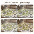 thumbnail image 7 of ODIKA 4'x6' Washable Area Rug Pet Friendly, Non-Shedding Olive Gray Geometric Abstract Design Elegant Interplay of Circular and for Bedroom, Reading Nook, 7 of 7