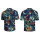 thumbnail image 4 of Camisa de manga corta con estampado para hombre, elegante, informal, con cuello vuelto, camisa de playa con botones para fiesta navideña, 4 of 6