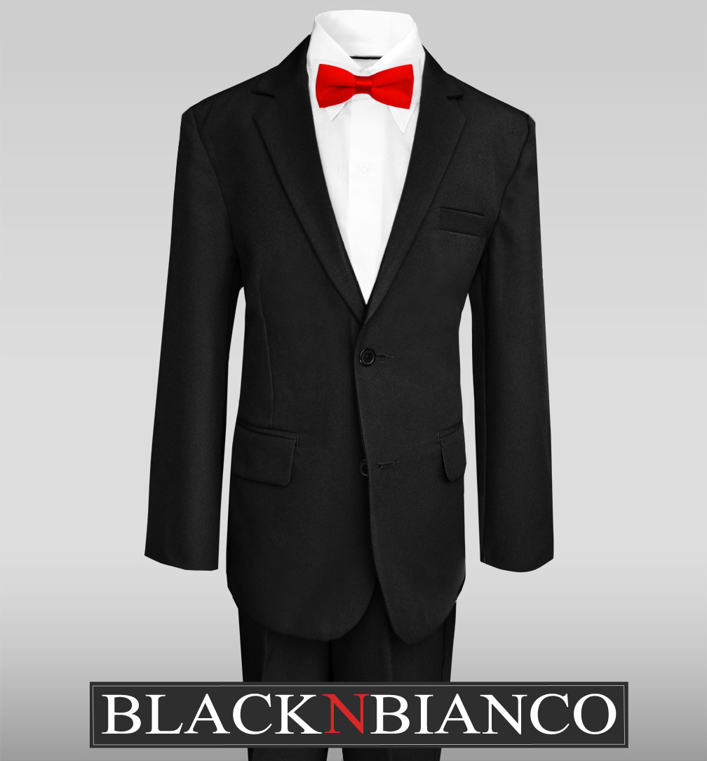 Black N Bianco Boys Suits w/ Bow Tie