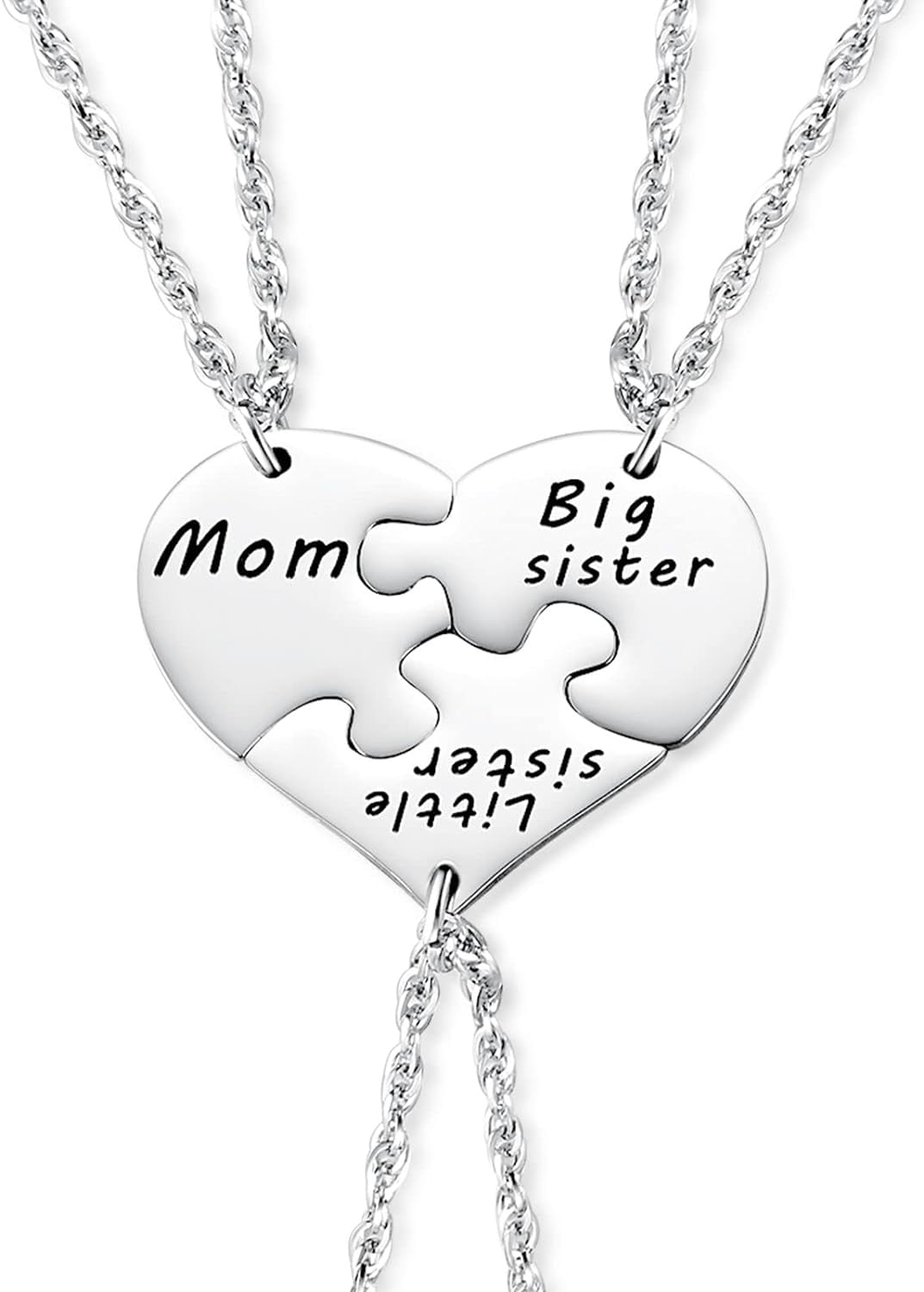 3pcs Big Sis Lil Sis Mom Sister Necklace Little Sister Mom Big Sister  Matching Pendant Necklace Gifts for Mother Sister Daughter Gold :  Amazon.in: Jewellery