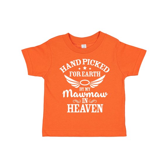 Inktastic Handpicked for Earth By My Mawmaw in Heaven with Angel Wings Boys or Girls Toddler T-Shirt