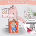 thumbnail image 5 of 5 in 1 Toddler Slide, Swing and Slide for Toddlers Age 1-3 with Basketball Hoop and Basketball, Slide for Kids, Indoor Outdoor Backyard Toddler Playground Climbing Theme Baby Slide Toy, 5 of 16