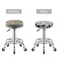 thumbnail image 5 of Round Bar Stool Seat Covers, Halloween bats grey cool print Elastic Round Chair Cover Stool Seat Slipcover Bar Stool Cushions Round Pad for 12-14 inch, 5 of 7