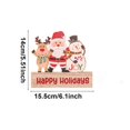 thumbnail image 4 of Adornos de Halloween Adornos de madera para Navidad Adornos de escritorio de muñeco de nieve de Papá Noel Adornos con diseño de microescena navideña, 4 of 6