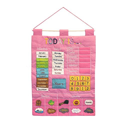 Almas Designs Today is childrens calendar Wall chart Pink Walmart Canada