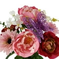 thumbnail image 2 of Mainstays 18.5in Indoor and Outdoor Artificial Mixed Bouquet,Peony and Ranunculus, Pink Color., 2 of 8